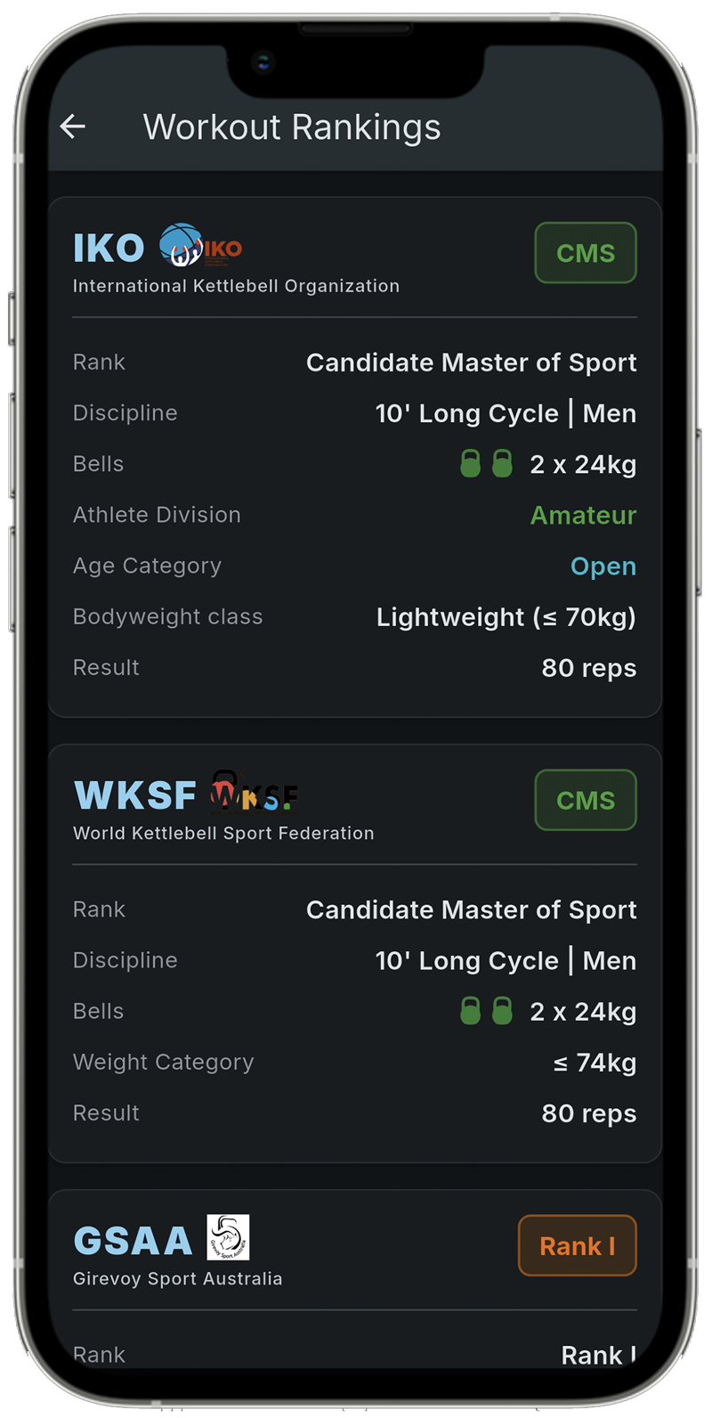 Rankings screenshot 1